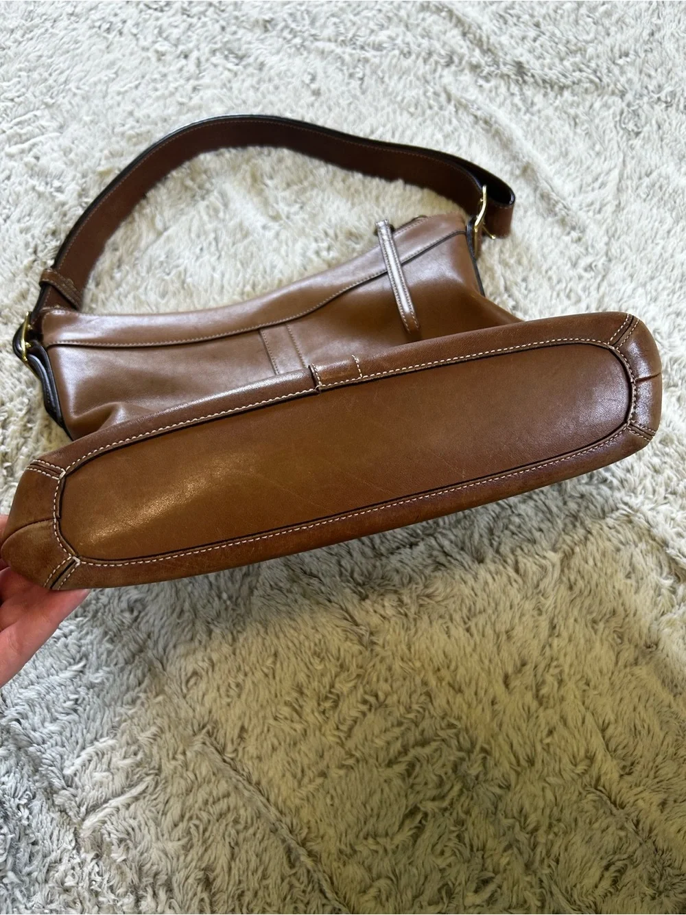 Coach Vintage Legacy Slim Adjustable Strap Shoulder/Crossbody Cognac Leather Bag